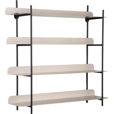 PT LIVING Черен/сив на няколко нива метален стенен рафт 60 cm Reina Cuatro - PT LIVING (PT4389BK)