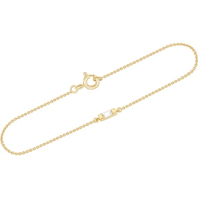 Eppi Minimalistický zlatý náramok s bielym zafírom Ozzie BR42901