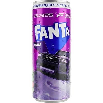 Fanta Grape Forza Horizon limonáda Fanta s príchuťou hrozna v limitovanej edícii 250 ml