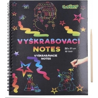 Wiky Vyškrabovací notes duhový 10 listů v sáčku – Zboží Dáma