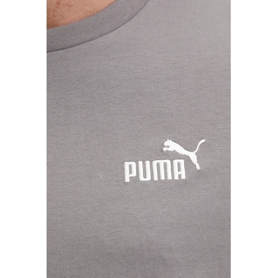 PUMA Памучна тениска Puma в сиво с изчистен дизайн 682535 (682535)