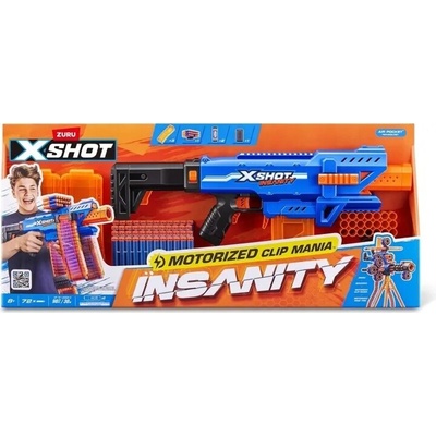 Pistole ZURU X-Shot Insanity s motorem, 3 zásobníky, 72 šipek