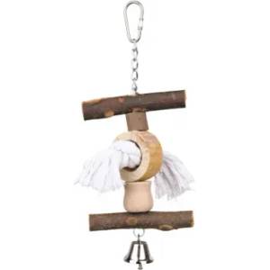 TRIXIE bird toy - Дървена играчка с камбана за папагали, 20 см