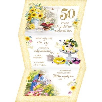 ARGUS Blahoželanie k 50.narodeninám pre ženu 15-5005/50