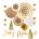 Amscan Комплект сватбена декорация - Just Married Golden