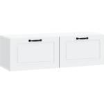 vidaXL Стенно монтиран ТВ шкаф Монтиране на стена Бяло 98 x 31 x 30 см (899405)