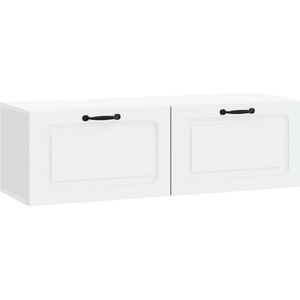 vidaXL Стенно монтиран ТВ шкаф Монтиране на стена Бяло 98 x 31 x 30 см (899405)