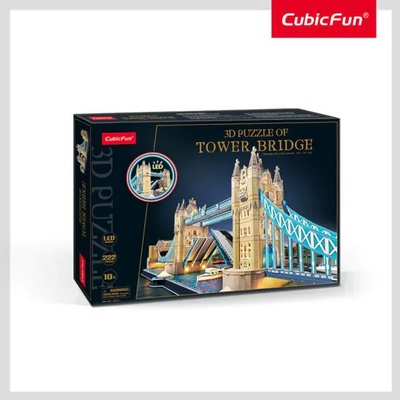 CubicFun Пъзел 3D Tower Bridge 222ч. Отварящ се с LED светлини
