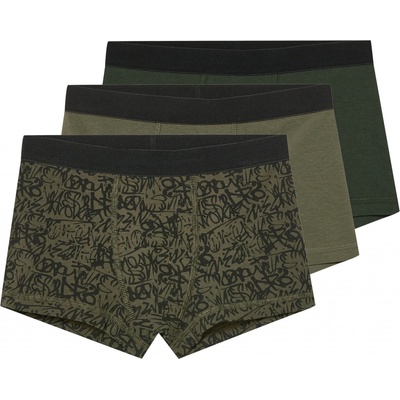 esmara chlapecké boxerky s BIO bavlnou 3 kusy tmavě zelená / khaki – Sleviste.cz