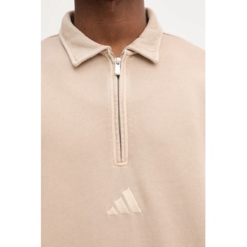 Adidas Памучен суичър adidas ALL SZN мъжки в бежово с изчистен дизайн JY1724 (JY1724)