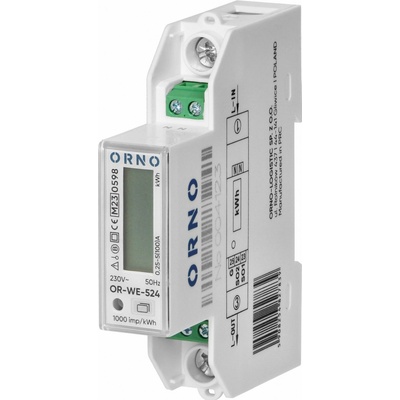 ORNO Jednofázový elektromer 100A OR-WE-524