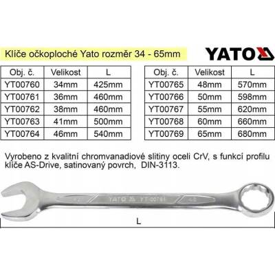 Yato Otevřený a očkový klíč 65 mm YT-00769