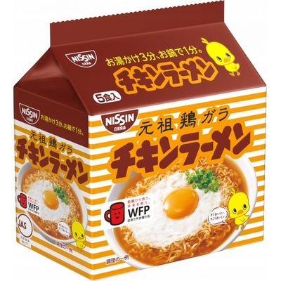 Nissin Polievka Chicken Ramen s príchuťou kuracieho mäsa 5 x 85 g