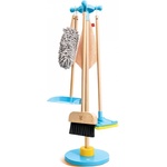Hape Игрален комплект Hape - Метла и стойка за почистване, 6 части (H3055)