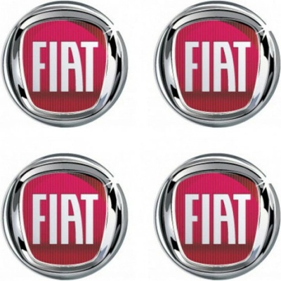 Samolepky živicové 3D Fiat červený 4ks AutoZulu