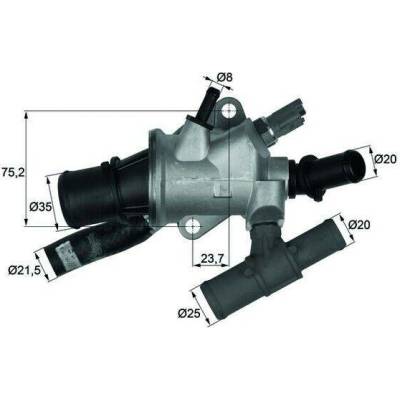 Termostat, chladivo MAHLE TI 166 88 (TI16688)