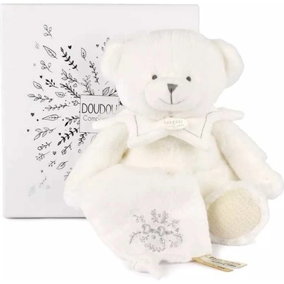 Doudou et Compagnie Paris Doudou dárková sada medvídek s dečkou 30 cm béžový – Zboží Dáma