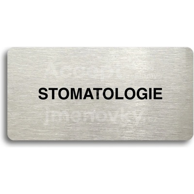 ACCEPT Piktogram STOMATOLOGIE - stříbrná tabulka - černý tisk bez rámečku