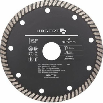 Hogert Nebrusný diamantový kotouč 125 mm HT6D712