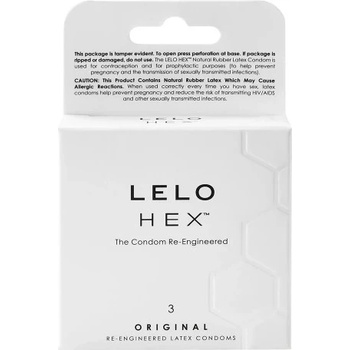 Lelo Hex 3 бр. Луксозни презервативи Lelo HEX