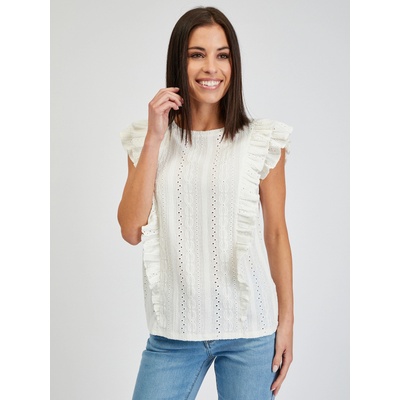 Orsay Бяла дамска тениска с волани ORSAY Orsay | Byal | ЖЕНИ | M