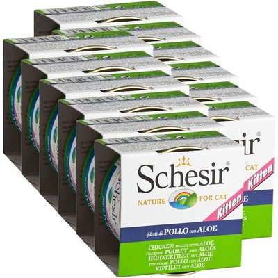 Schesir kitten пиле с алое вера в желе 12 x 85 г