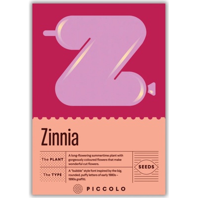 Piccolo Seeds Z Zinnia Cínia 1 bal.