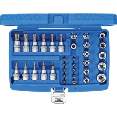 BGS Hlavice pro T a E-profil 3/8", sada 34 ks - 5021
