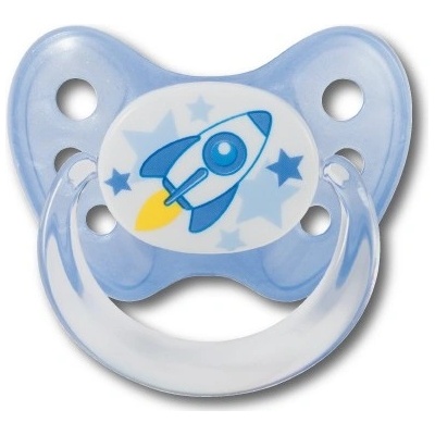 Dentistar Силиконова залъгалка с халка Dentistar - Ракета, размер 2 (22291)