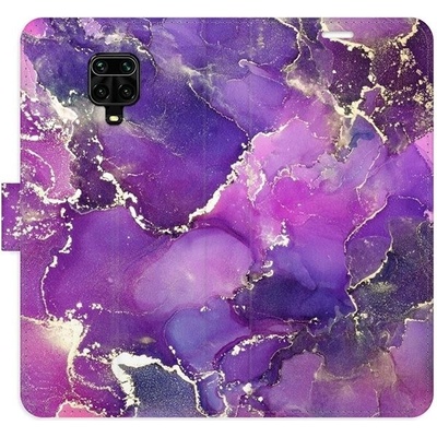 Pouzdro iSaprio flip Purple Marble Xiaomi Redmi Note 9 Pro / Note 9S