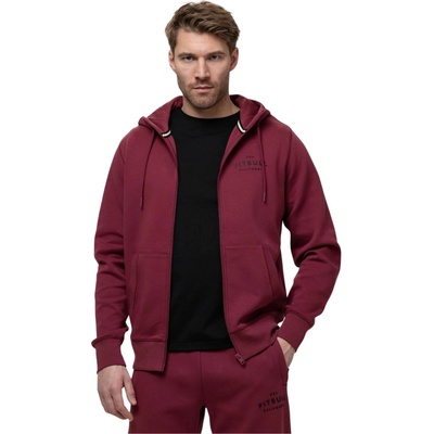 Pitbull West Coast na zips s kapucňou Sampson burgundy