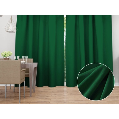 Biante Zamatový záves Velvet Prémium SVP-032 Zelený - šírka 270 cm 270x260 cm