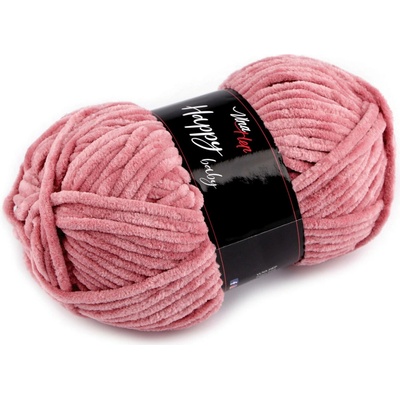 Pletací žinylková příze Happy Baby 100 g - 14 (41071) starorůžová