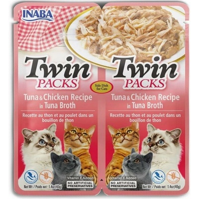Twin Packs Tuna & Chicken in Broth 2 x 40 g