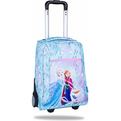 COOLPACK Ученическа раница на колела Coolpack - Compact - Frozen, едно основно голямо отделение, твърдо дъно, телескопична дръжка, водонепропусклива материя, полиестер, синя (F086776)
