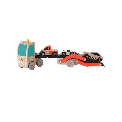 Дървена играчка - Автовоз с колички (53771)