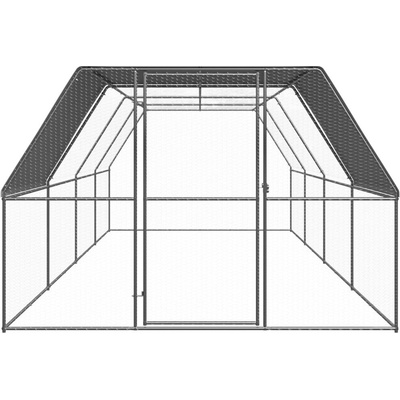 Vidaxl Vonkajšia klietka 3x8x2 m pozink