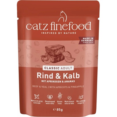 Catz Finefood Classic s hovězím a telecím masem 85 g