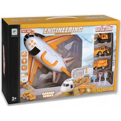 Alltoys Dopravné lietadlo s nákladným priestorom + 3 autíčka 1:64