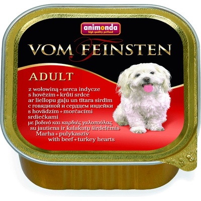 Animonda Vom Feinsten Adult Dog hovädzie a morčacie srdce 24 x 150 g