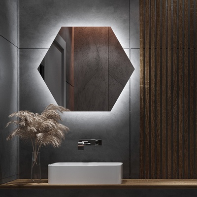 Daramio Атипични огледало с LED осветление G10 69x60 cm