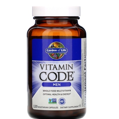 Garden of Life Vitamin Code Men (мултивитамини за мъже) - 120 растителни капсули