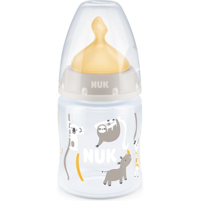 Nuk Шише Nuk First Choice - Temperature control, с каучуков биберон, 150 ml, бяло, животни (10743876-Бежов)