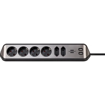 brennenstuhl 6 Plug + 2 USB 2 m (1153590610)