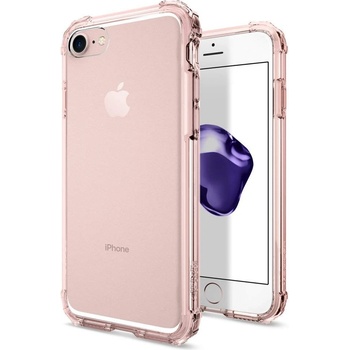 Spigen Crystal Shell Case - хибриден кейс с висока степен на защита за iPhone 8, iPhone 7 (прозрачен-розово злато)