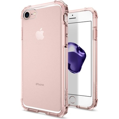 Spigen Crystal Shell Case - хибриден кейс с висока степен на защита за iPhone 8, iPhone 7 (прозрачен-розово злато)