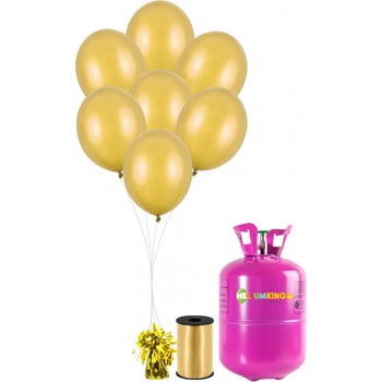 HeliumKing Hélium párty set so zlatými balónikmi