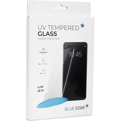 Blue Star Стъклен Протектор с UV лепило за Samsung S8 Plus, Blue Star 3D UV Glass, Прозрачен (5901737948731)