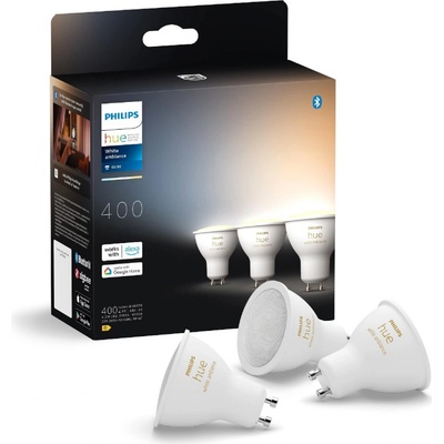 Hue WA sada 3x žárovka LED GU10 4,2W 400lm 2200-6500K CRI80 IP20
