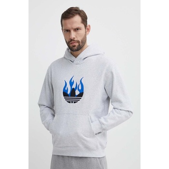 Adidas Памучен суичър adidas Originals в сиво с качулка с меланжов десен IS2947 (IS2947)